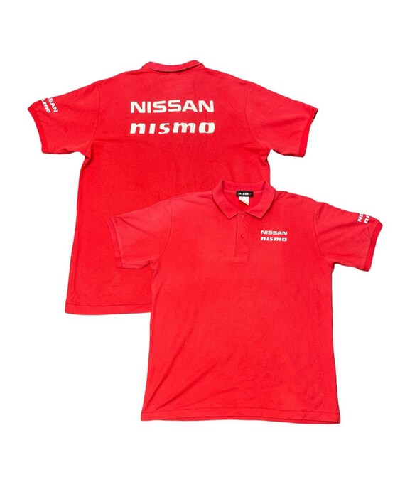 Vintage Nissan Nismo Polo Tshirt Spellout Size XL JDM