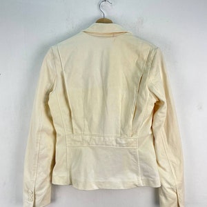 Vintage Polo Ralph Lauren Mujer Blazer Chaqueta Blanco Crema Tamaño S imagen 5