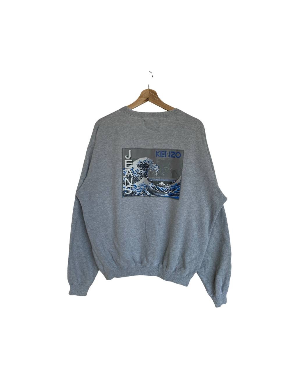 RoundDuaVintage Vintage Kenzo Jeans Oversized Crewneck Sweatshirt