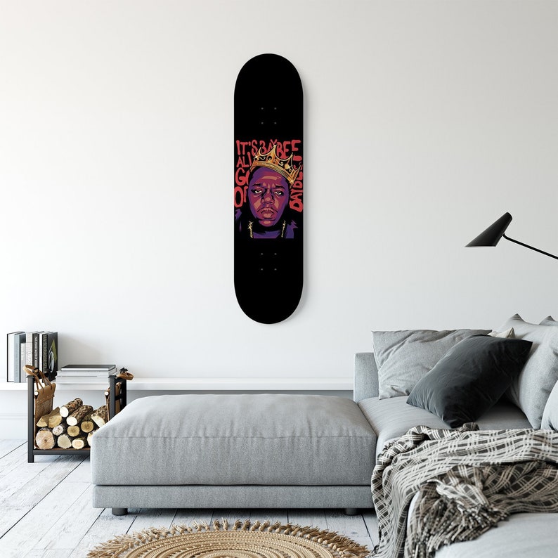 The Notorious B.I.G Skateboard Wall Art Skate Deck Rapper Etsy