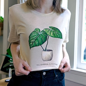 Philodendron Gloriosum T-shirt | Plant Watercolor Shirt | Tropical Plant Shirt | Plant Lover Top | Plant ID Tshirt | Plant Mom Gift