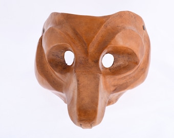 Zanni - Traditional handmade commedia dell&#39;arte leather mask