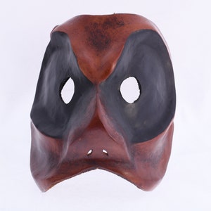 Futurist Harlequin - Traditional handmade leather mask for commedia dell&#39;arte