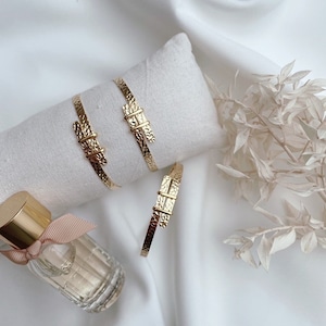 Stapel Armreif, Gold Armreif, klemm Armreif, minimalischtischer Armreif, Armschmuck