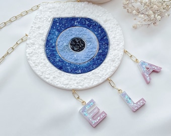 Door hanging / Wall decoration / Name decoration / Wall hanging / Nazar wall hanging / Personalized Nazar door sign / Personal decoration