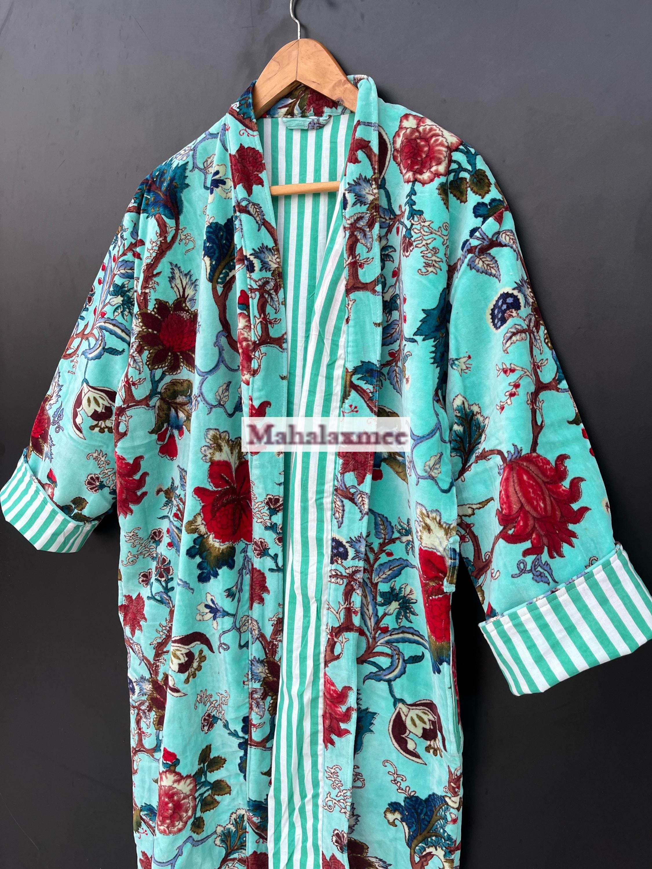 Velvet Kimono Robe, Morning Tea Velvet Jacket, Bridsmaid Robe, Women Wear Cotton Velvet robe, Velvet Jacket, Bridal Robe