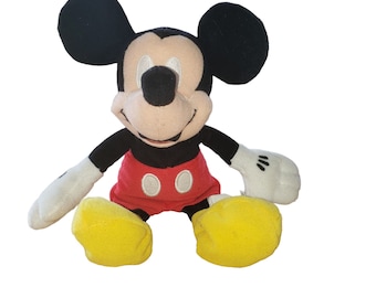 Disney Store 2001 Vintage Small Mickey Mouse Plush Red Shorts GUC