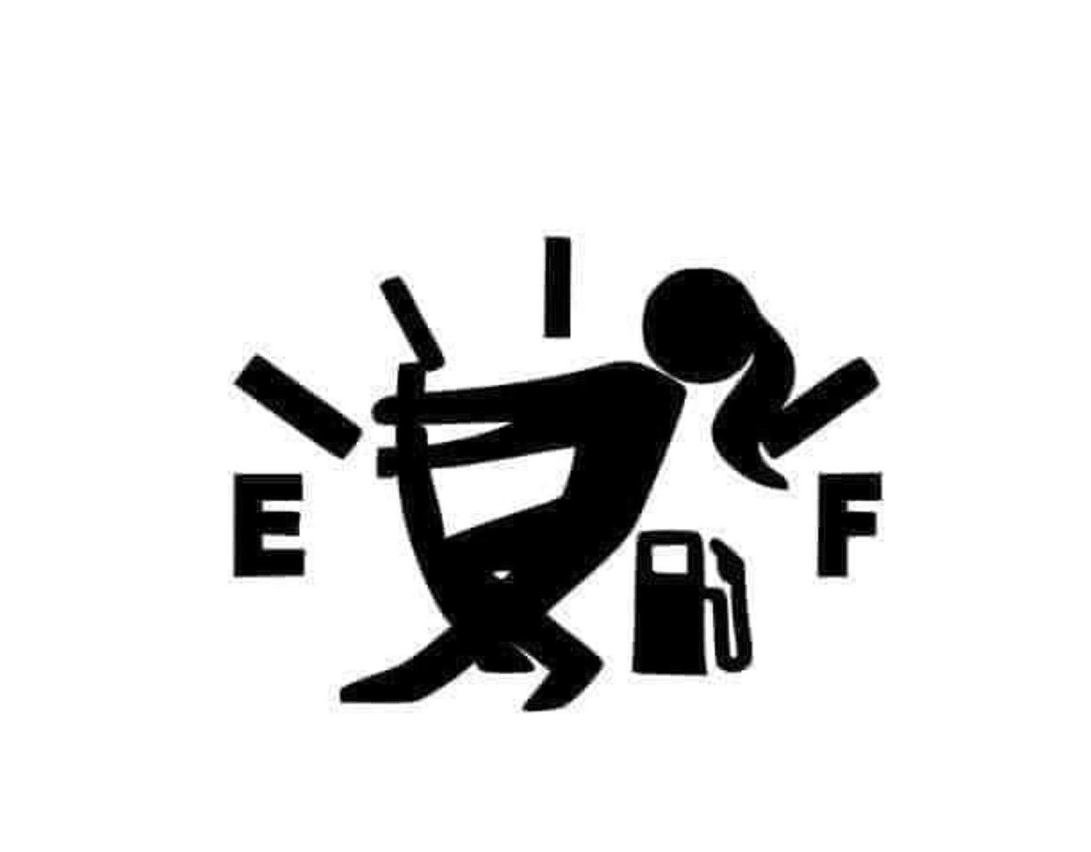 Gas Gauge Decal Woman Girl Car Decal Funny Decal Etsy