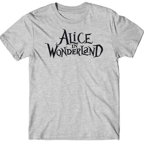 Alice in Wonderland Shirt Shirt With Quote .gray Crew Neck - Etsy