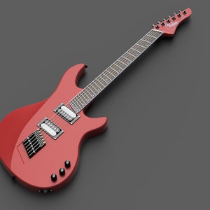 Custom Guitar design for CNC router machine or to hand craft. Includes all Fusion 360 CAM CAD dxf stl and tool paths3d files