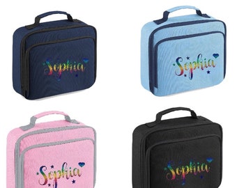 Personalisierte Regenbogen gedruckte Mittagessen Kühltasche Isolierte BPA Freie Schularbeit