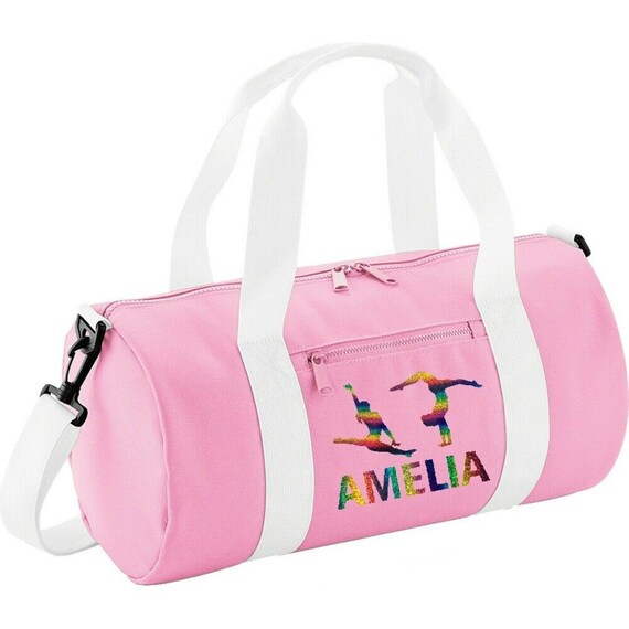 Girls Personalised Glitter Printed Barrel Bag With 2 Gymnasts DANCE SCHOOL KIT Etsy Canada