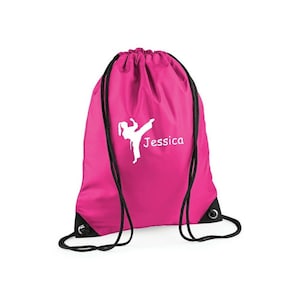 Sac à cordon personnalisé pour filles, conception d'arts martiaux, kit scolaire de gymnastique en PE, sport