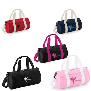 Girls Personalised Martial Art Barrel Bag Kids Sport GYM HOLDALL - GIFT