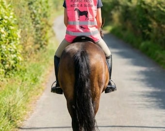 Young Rider Please Pass Slow & Wide Kids Hi Vis Safety Vest 5 colour Choices