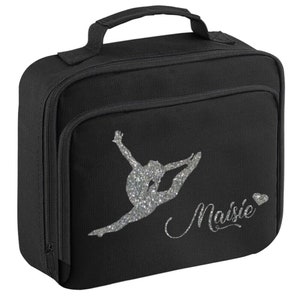 Personalised Gymnast Glitter PrInted Lunch Cool Bag Insulated BPA-School Lunch 2