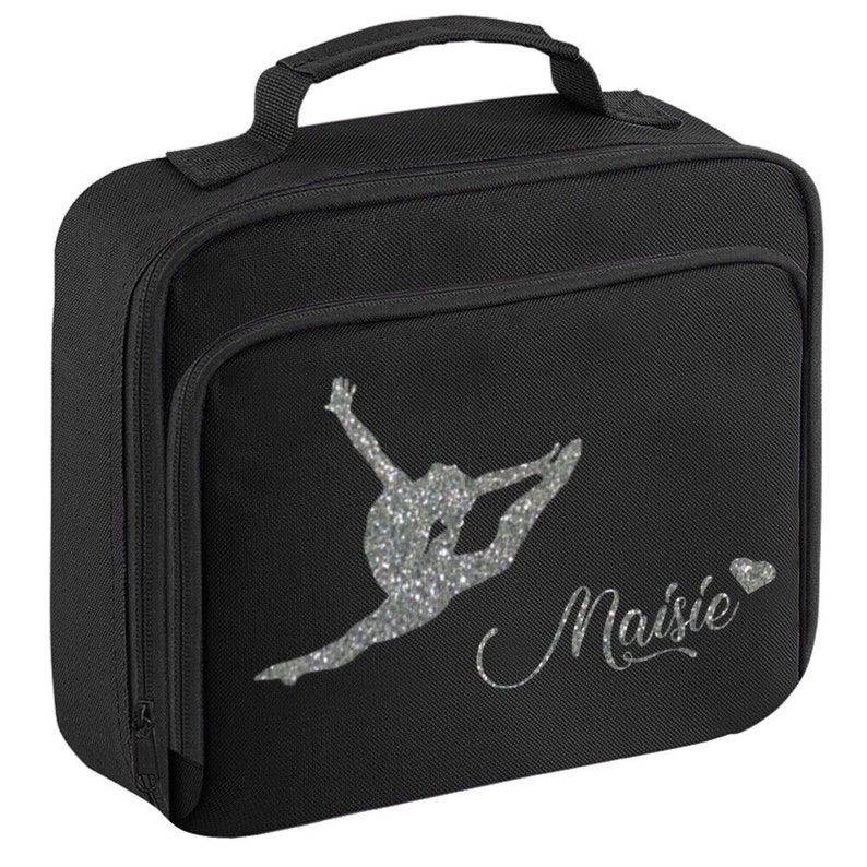Personalised Gymnast Glitter PrInted Lunch Cool Bag Insulated BPA-School Lunch 2