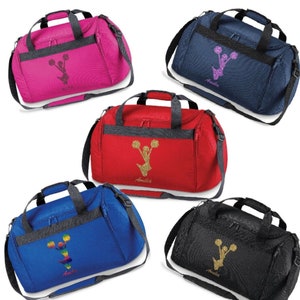 Personalised Glitter Print Cheerleader MINI HOLDALL Travel Gym Bag - NEW