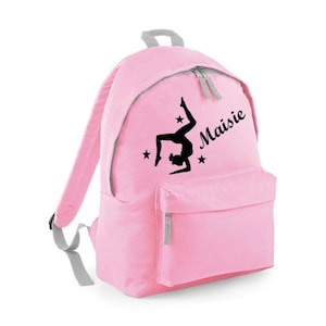 Personalised GYMNASTIC Handstand printed Rucksack/Backpack School Bag Girls