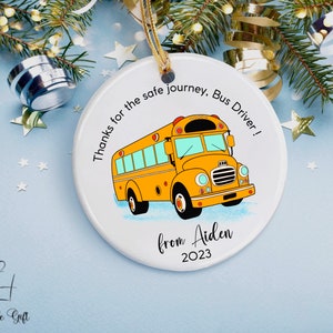 Personalized Ornament for School Bus Drivers, Bus Driver Appreciation Ornament, Christmas Gift for School-Bus Driver