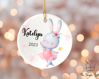Personalized Ballerina Ornament, Customized Cute Ballerina Ornament