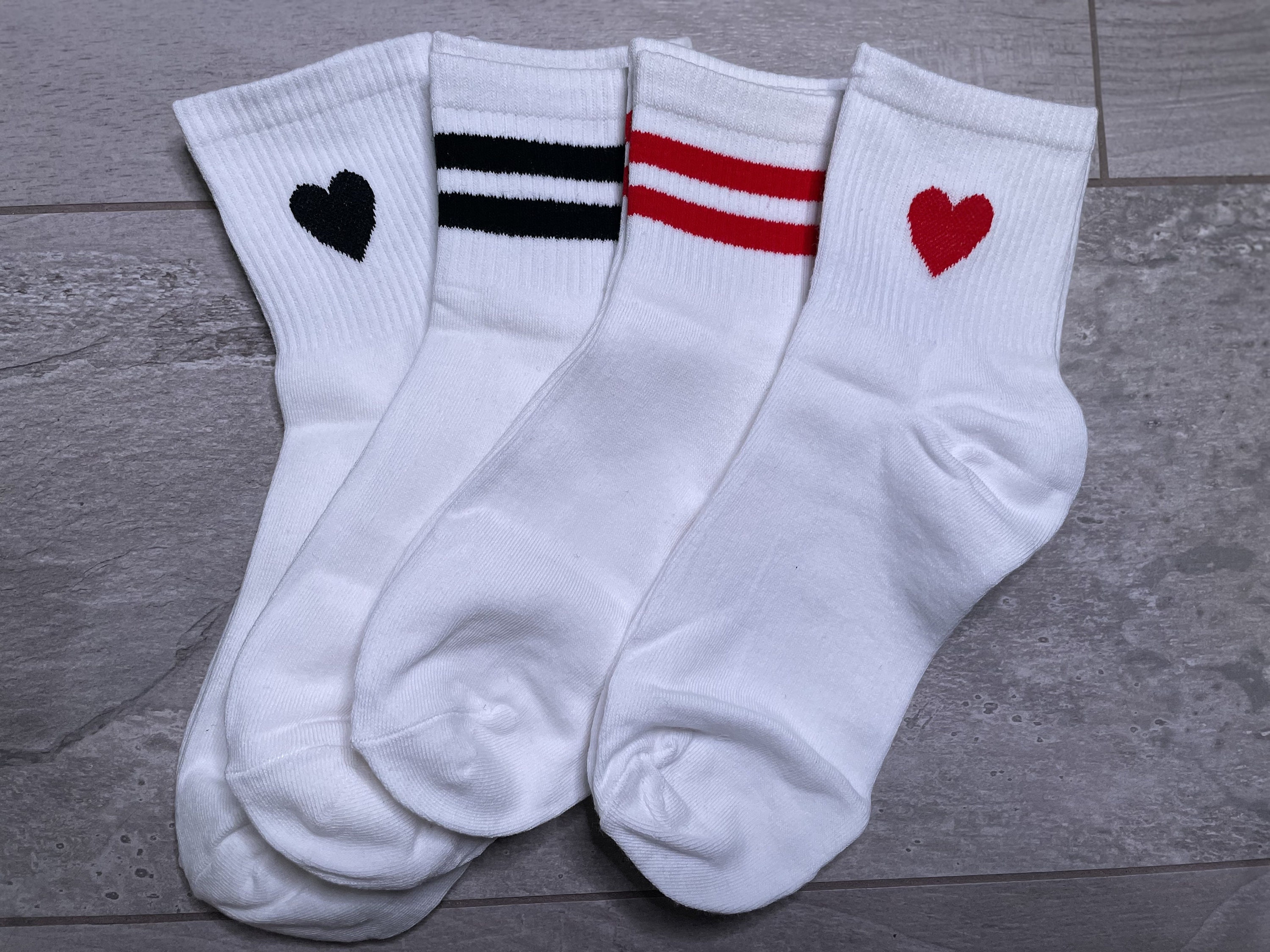 Herz weiße Socken. Liebe Socken. Etsy
