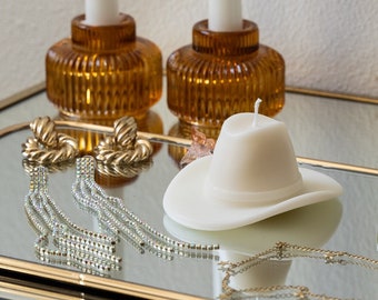 Cowboy Hat Candle - White