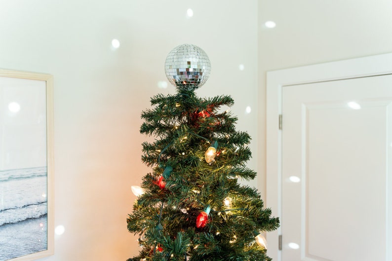 Disco Ball Christmas Tree Topper Etsy