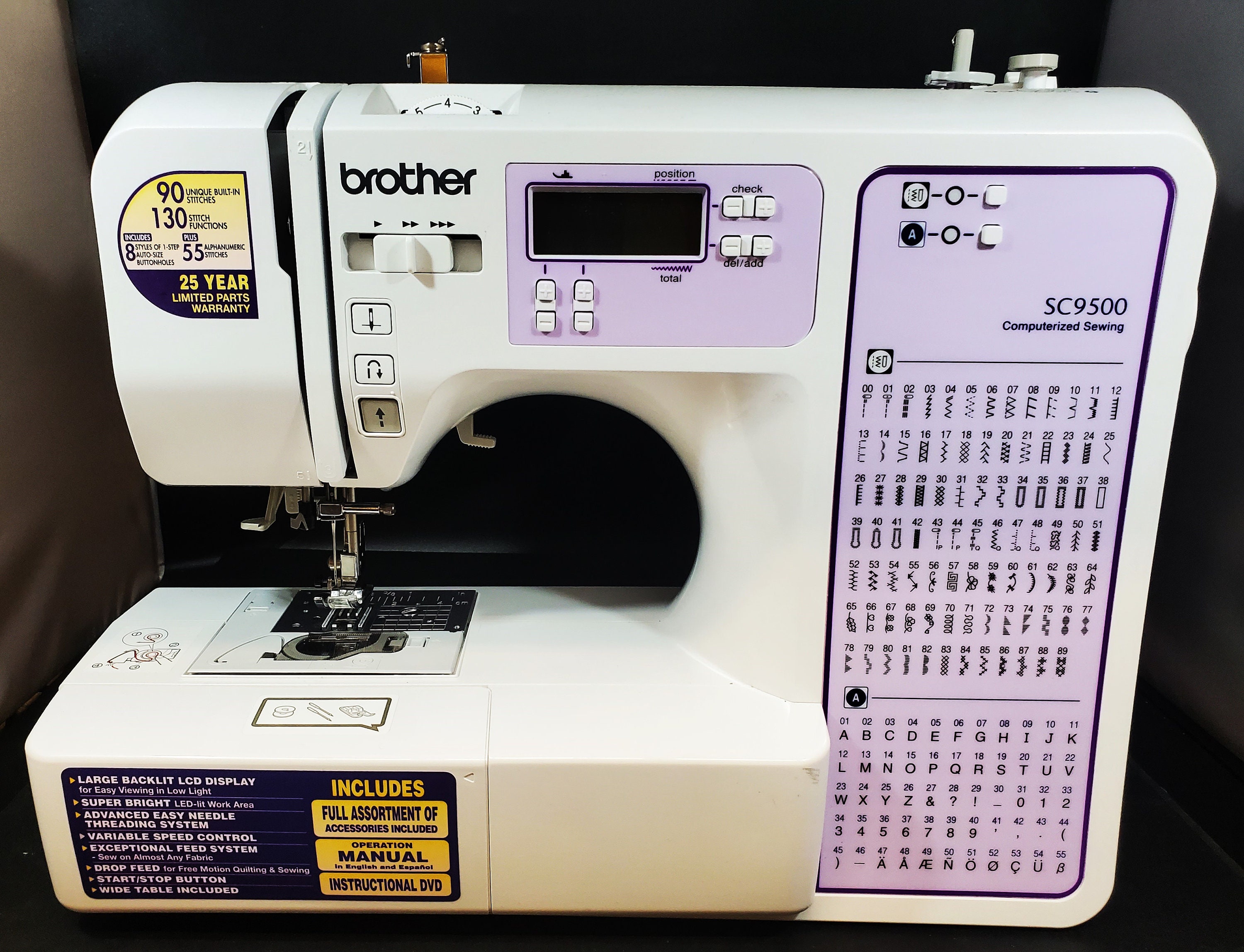 Brother SC9500 Computerized Sewing & Quilting Machine Pedal Etsy