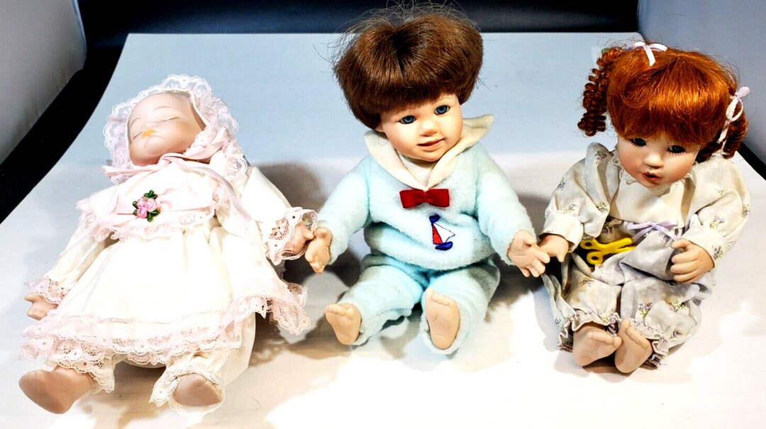 Assorted Porcelain Baby Dolls 3 Dolls Are Around 8 Etsy