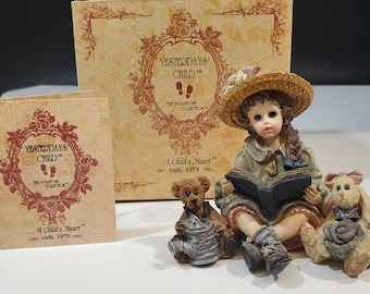 Yesterdays Child Dollstone Collection Boyds Doll Figurine 1997 Garden Friends
