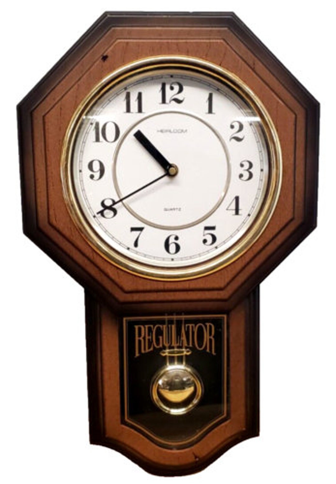 Vintage Wood Regulator Classic Manor Wall Clock Westminster Etsy
