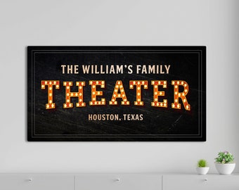 Theater Poster Movie Customizable Theater Poster Theater Poster Frame Living Room Stylish Wall Art, Wall Decor, Christmas Present Idea