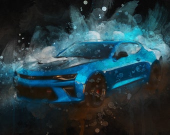 Car Lover Gift Car Guy Car Enthusiast Gift Car Portrait Custom Car Art Custom Car Portrait Custom Car Painting Gift for Dad Gift for Him
