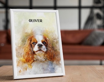 Pet Bereavement Custom Pet Poster Pet Sympathy Gift Pet Remembrance Portrait Commission Pet Illustration Custom Pet Print Dog Watercolor