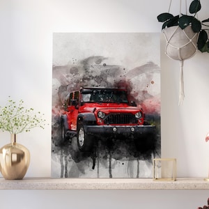 Car Lovers Gift Gifts for Car Guy Custom Car Drawing Personalized Car Portrait Car Painting Gift Car Enthusiast Gift Car Enthusiast