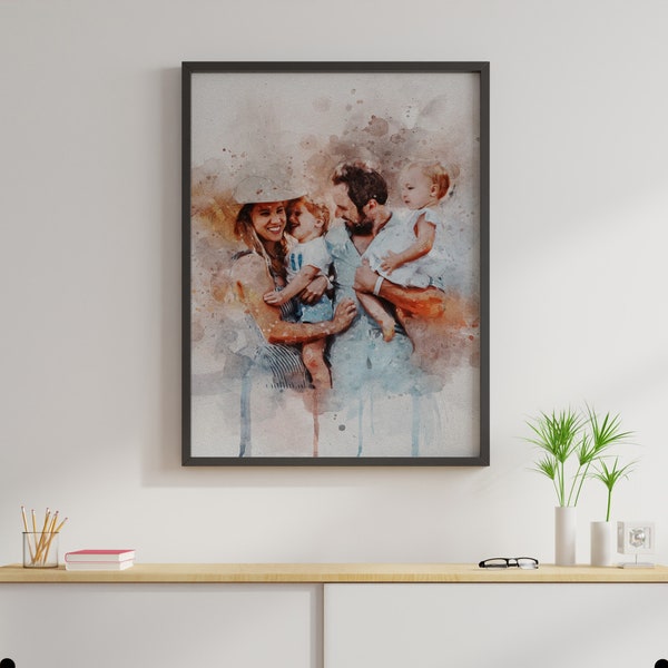 Custom Family Print Personalized Artwork Family Drawing Family Painting Mother's Day Gift Father's Day Gift Anniversary Gift