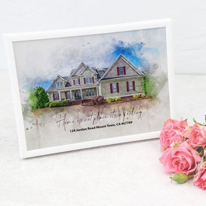 House Warming Gift House Painting Custom Home Portrait Watercolor House Custom House Portrait  Home Portrait New House Gift Realtor Gift