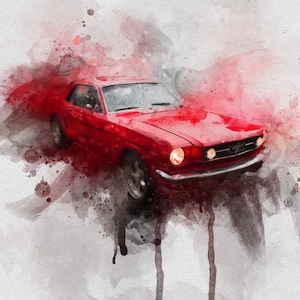 Custom Car Portrait Car Lover Gift Car Guy Car Enthusiast Gift Car Art Custom Car Portrait Custom Car Painting Gift for Dad Gift for Him