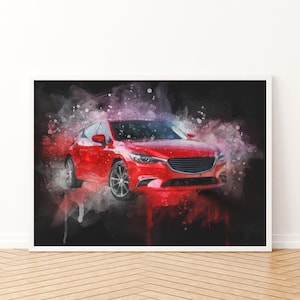 Car Lovers Gift Gifts for Car Guy Personalized Car Portrait Custom Car Drawing Car Painting Gift Car Enthusiast Gift Car Enthusiast
