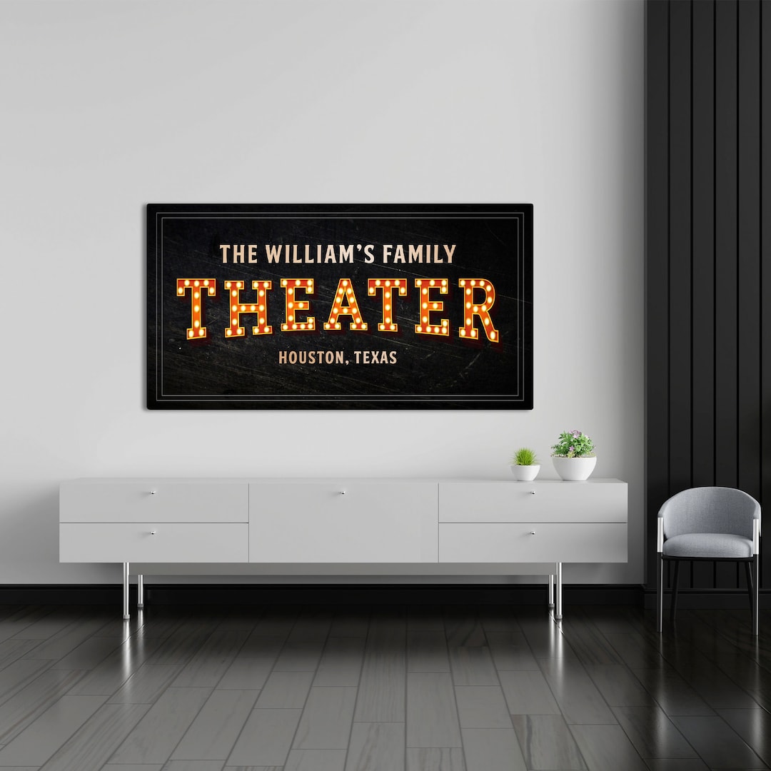 Theater Poster Movie Customizable Theater Poster Theater Poster Frame