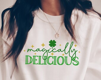 Magically Delicious | Shamrock | St. Patrick&#39;s | Adult Humor | Lucky Charms | Cut Files | Svg Dxf Eps Pdf Png Jpg Psd Ai | Instant Download