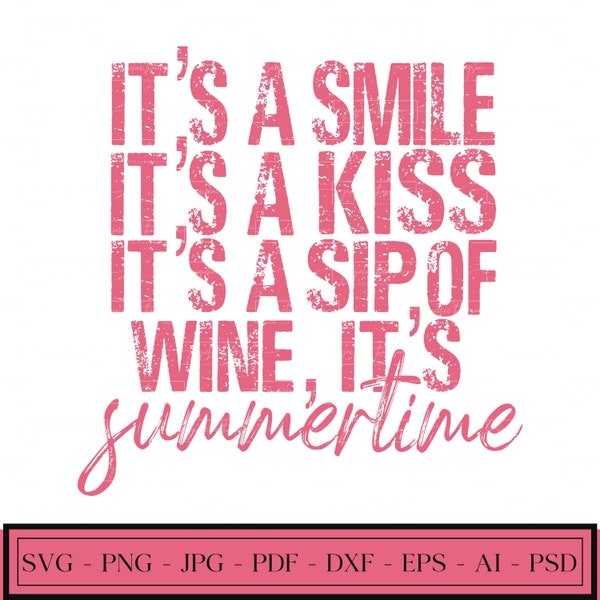 It's Summertime Lyrics | Vintage | Country Song Design | Country Music | Western | Summertime | Song Lyrics | Svg Png Eps | Instant Download