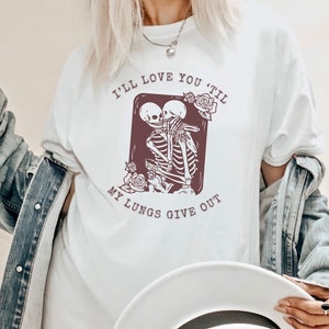 Skeleton Love SVG: Letra de música country, "Hasta que mis pulmones se rindan" (Descarga digital) imagen 3