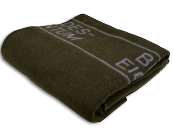 German Military Wool Blanket – Heavyweight Barracks Surplus