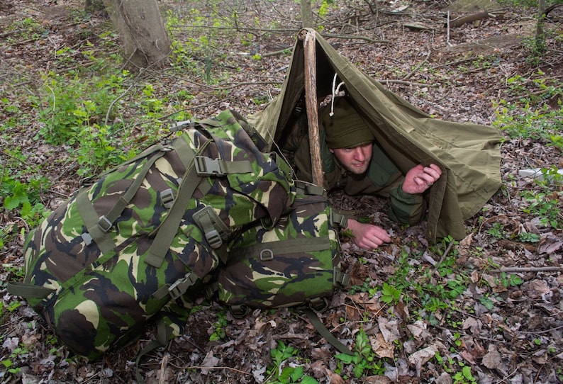 Genuine Romanian Military Poncho/Shelter Half, Genuine European Military Surplus image 2