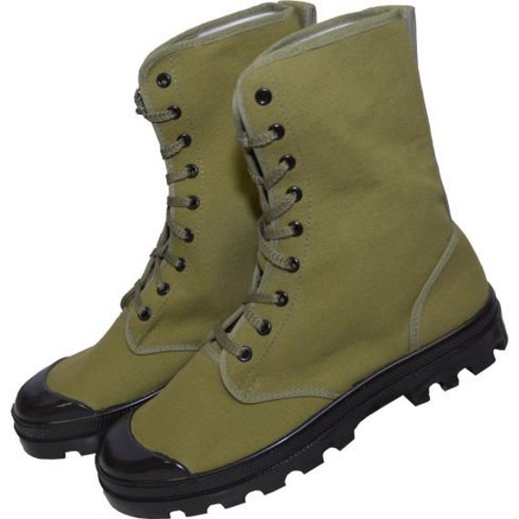 French Military Style Canvas Commando Boots - image 2