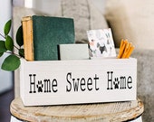 Sale House Warming gift- Mail Holder for countertop- Rustic Mail Organize - Mail Basket- Mail Holder for Office Desk, Home Sweet Home Sign