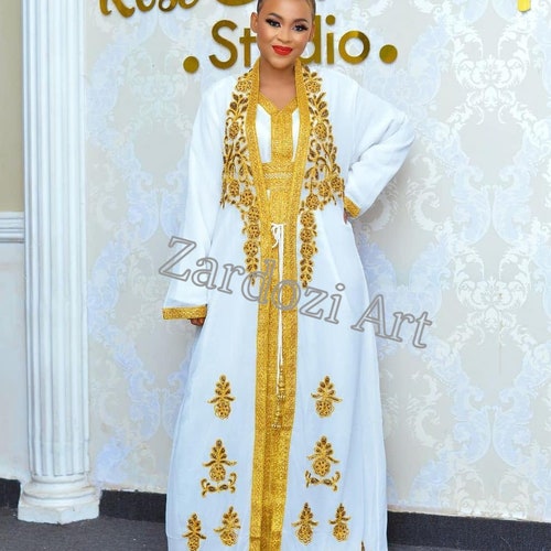 Abaya Dress African Attire Palastinian Moroccan Dubai Bedded - Etsy