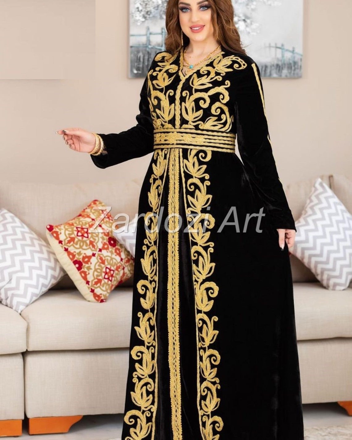 Beautiful Velvet African Attire Bridesmaid Abaya Muslim - Etsy